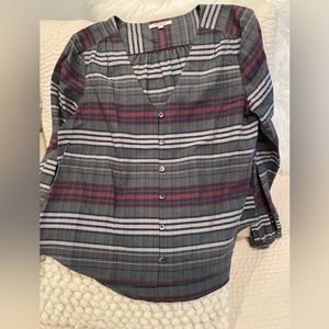 Madewell long sleeve v-neck blouse size L - never worn!